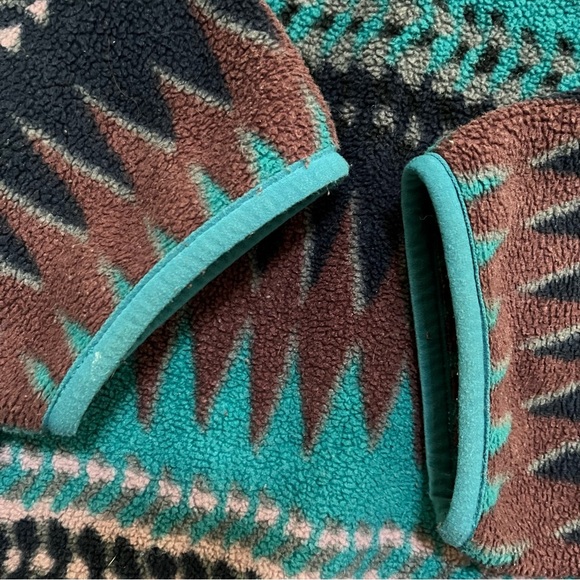 Patagonia Synchilla snap T laughing waters Aztec brown fleece pullover M read - Picture 4 of 16
